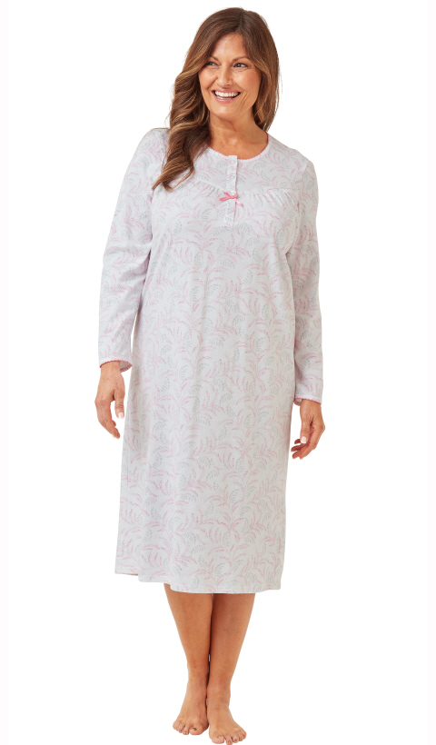 Marlon Floral Trail Long Sleeve Cotton Nightdress